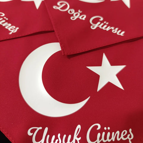 Cumhuriyet Bayramı Kişiye Özel Fular - HZL Craft
